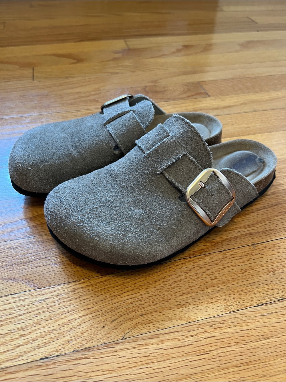 Project Cloud Suede Clogs, Gray/Taupe, 8/39